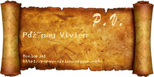 Pápay Vivien névjegykártya