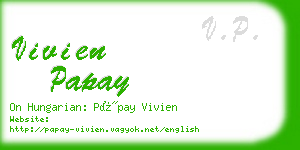 vivien papay business card